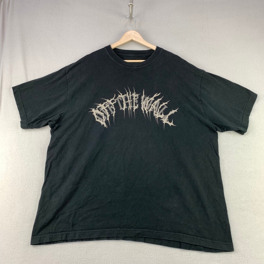 VANS T-Shirt Mens XL Black Faded OTW Off The Wall Goth Metalcore Graphic Tee